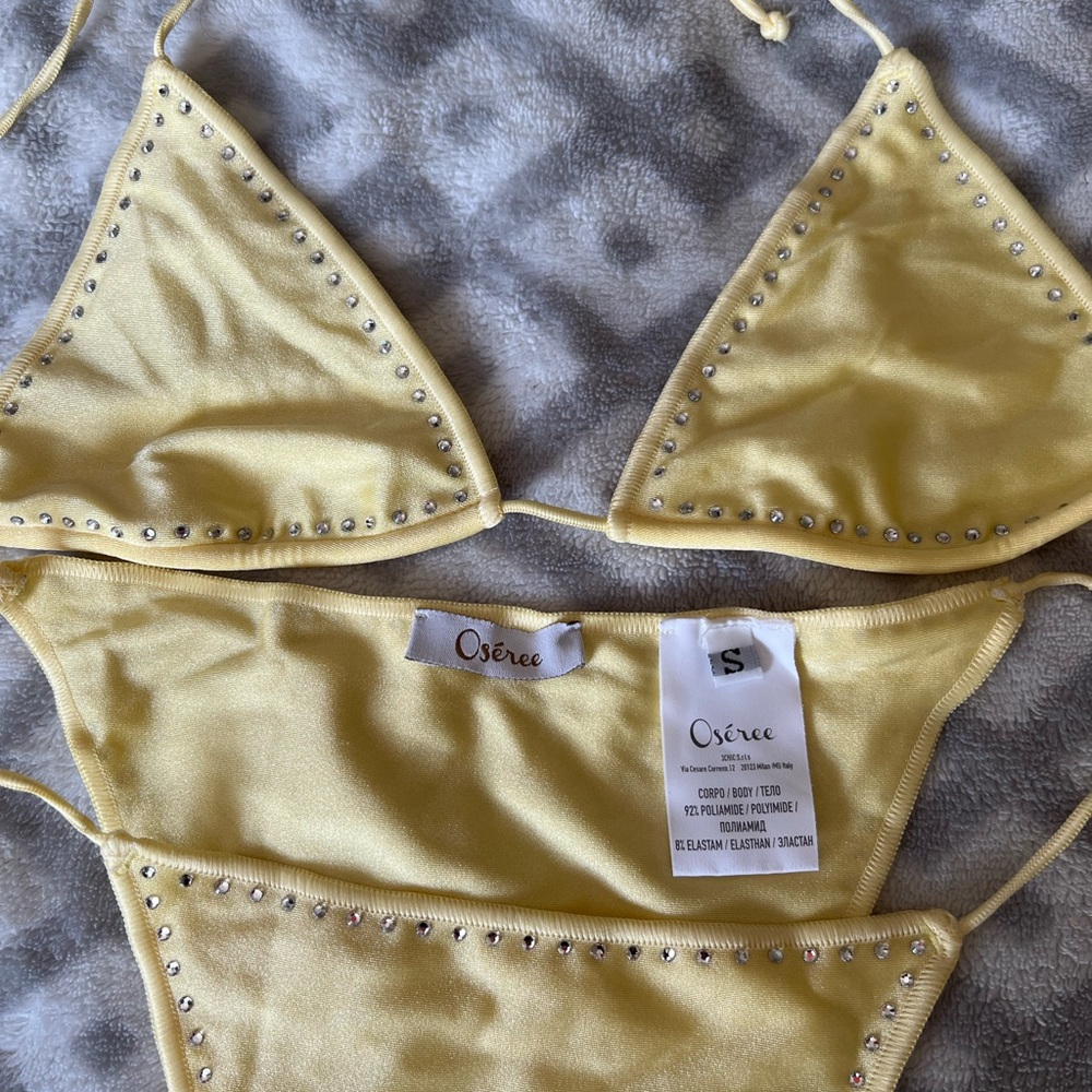 NWT Oseree Light Yellow Bikini Set - Picture 6 of 8